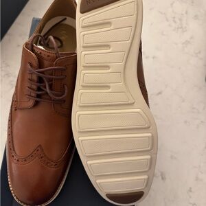 Cole Haan Brown Wingtip Derby with White Sole